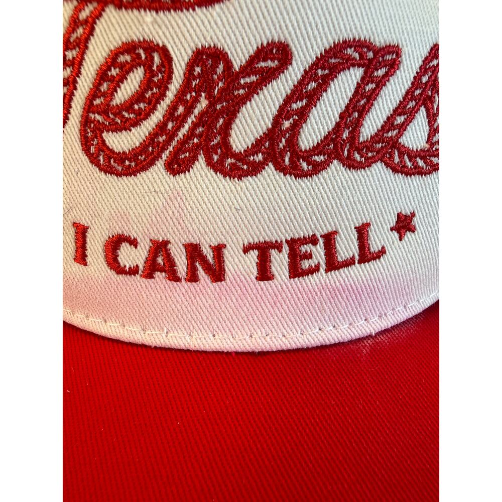 She's From Texas I Can Tell Vibes Hat Company Red White Snapback Ella Langley - Picture 6 of 9
